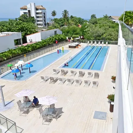 Apartamento en piso 20 con vista espectacular al mar, Sierra Nevada y Jardín privado en Santa Marta Santa Marta  Exterior foto